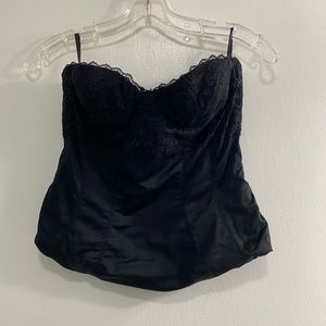 Classic bebe strapless black corset top size 4